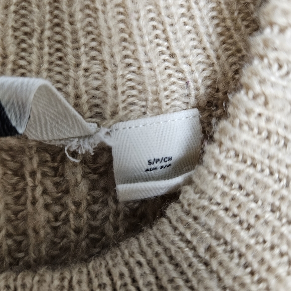 Roxy Mock Neck Pullover Knit Sweater Size Small - Tan - Picture 3 of 8
